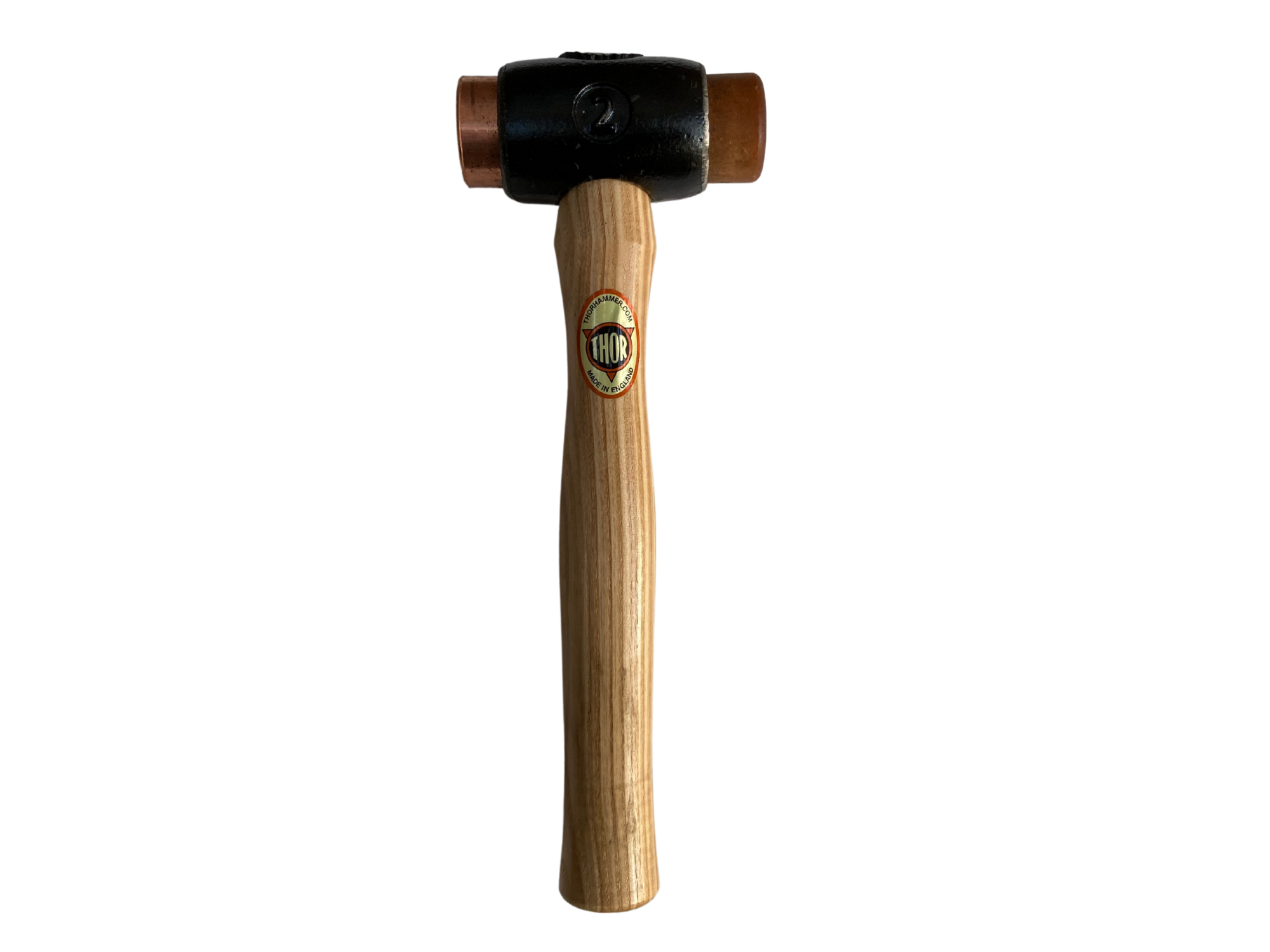 Rubberen hamer zwart, met houten handvat Rubberen hamer zwart, met houten handvat