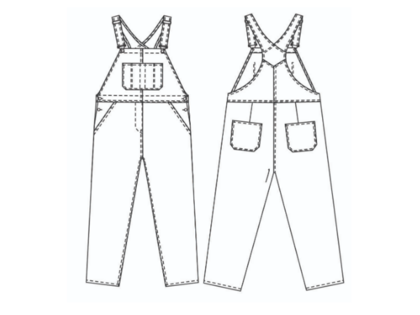 Merchant & Mills Harlene bib overall Pattern and hardwear