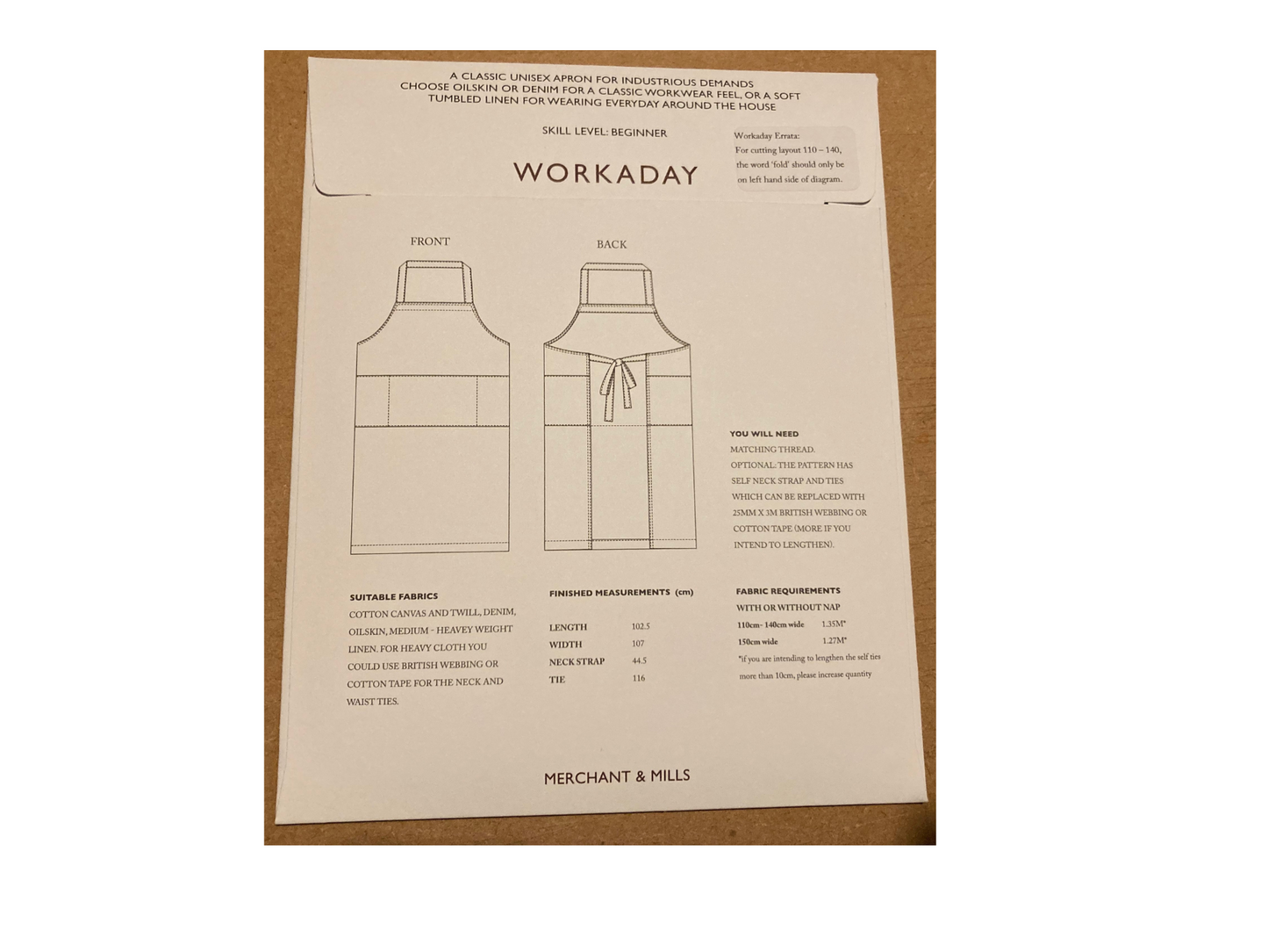 Merchant & Mills The Workaday Apron