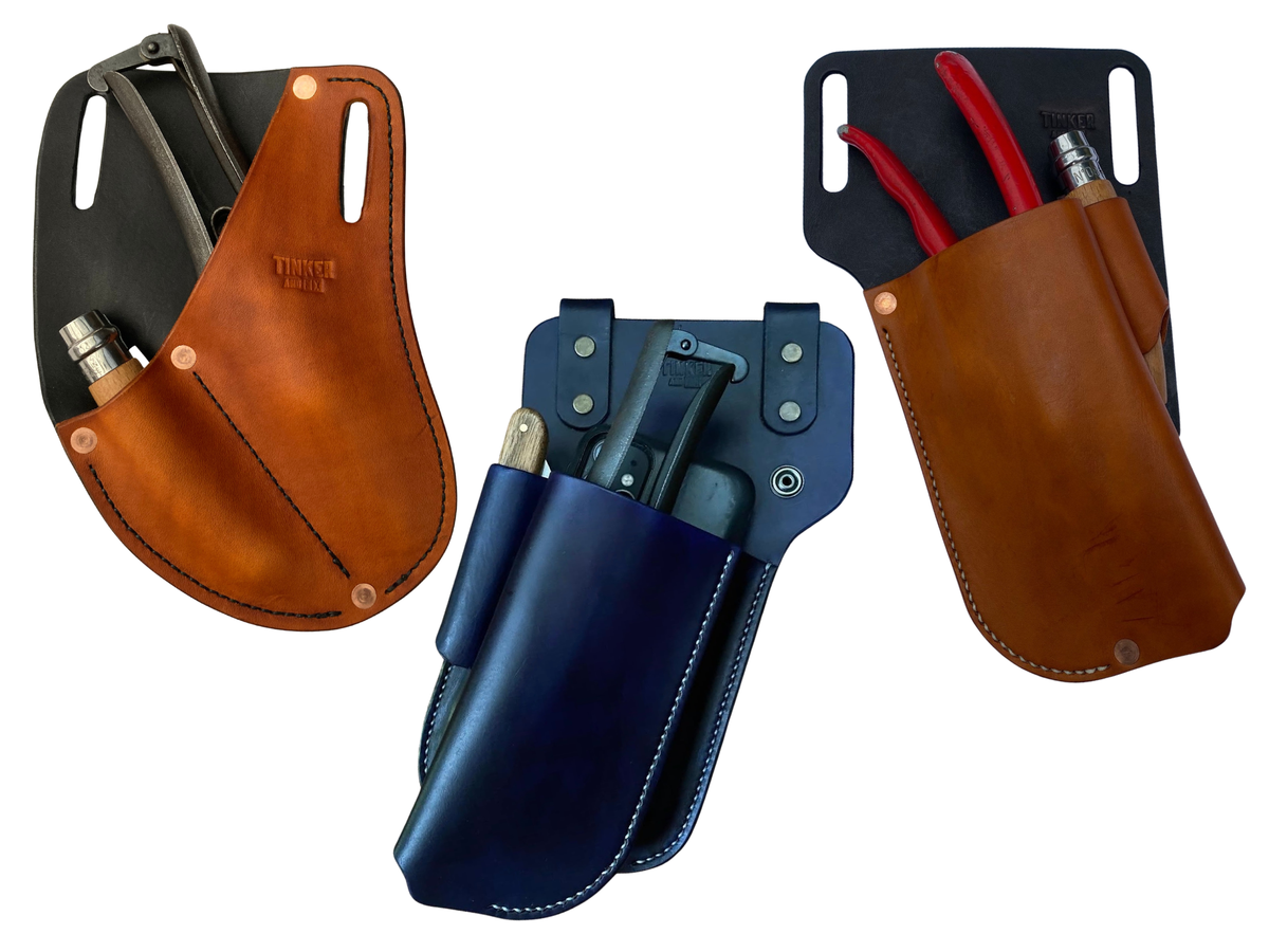 Custom leather secateur sheath