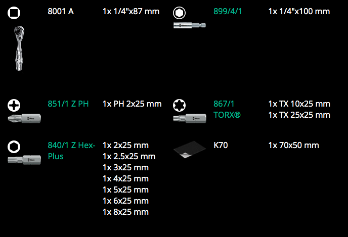 Wera Bicycle Set 1